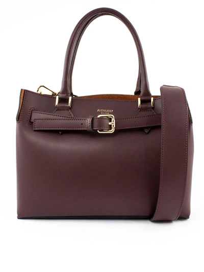 Shop Avenue 67 Elbaxs Bag In Bordeaux Leather In Bordo