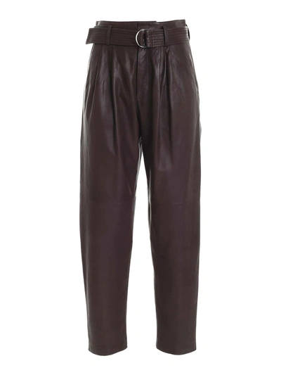 Shop P.a.r.o.s.h High-waisted Pant In Brown