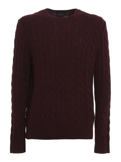 Shop Polo Ralph Lauren Cable-knit Sweater In Red