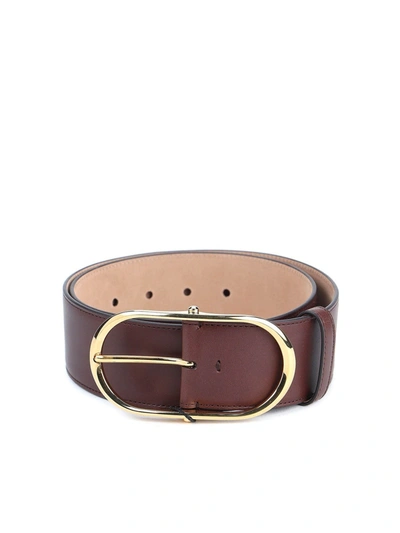 Shop Dolce & Gabbana Leather Belt In Brown