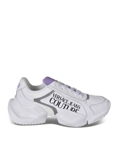 Shop Versace Jeans Couture Sneakers In White With Reflective Insert