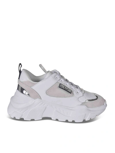 Shop Versace Jeans Couture Sneakers In White With Suede Details