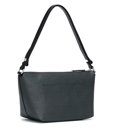 Shop Ganni Logo Shoulder Bag In Black