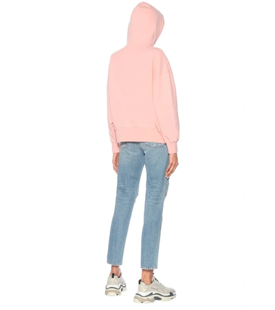 Shop Palm Angels Bear Cotton Jersey Hoodie In Pink