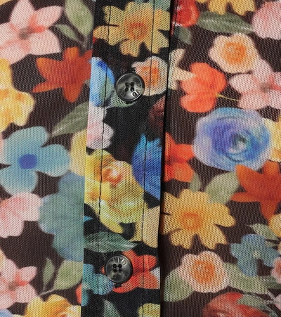 Shop Ganni Floral Shirt In Multicoloured