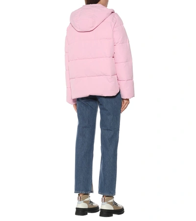 Shop Ganni Puffer Jacket In Pink