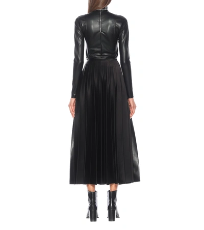 Shop Peter Do High-rise Faux Leather Skirt In Black