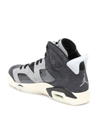 Shop Nike Air Jordan 6 Retro Suede Sneakers In Black