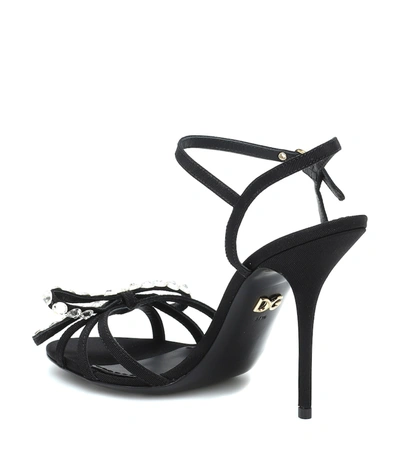 Shop Dolce & Gabbana Crystal-embellished Sandals In Black