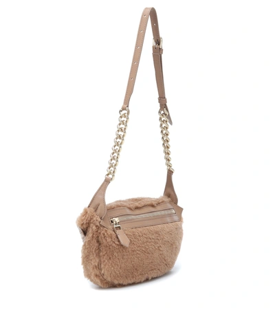 Shop Max Mara Banane Camel-blend Belt Bag In Brown