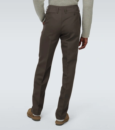 Shop Lemaire Straight-fit Pants In Brown