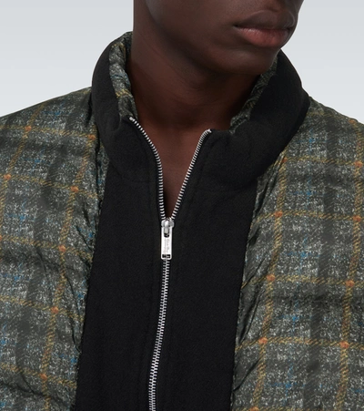 Undercover Checked Padded Vest In Multicoloured