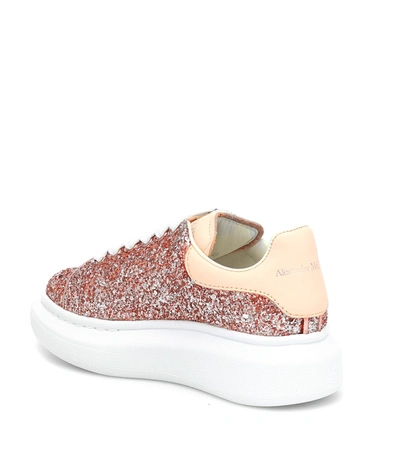 Shop Alexander Mcqueen Glitter Sneakers In Pink