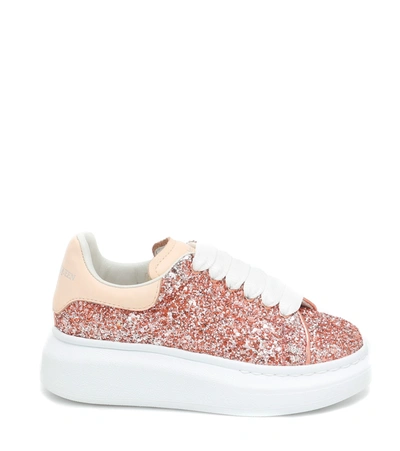 Shop Alexander Mcqueen Glitter Sneakers In Pink