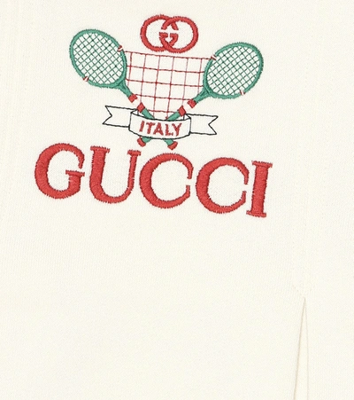 Shop Gucci Baby Cotton Dress In White
