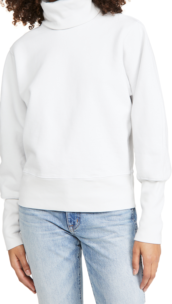 agolde balloon sleeve turtleneck sweatshirt