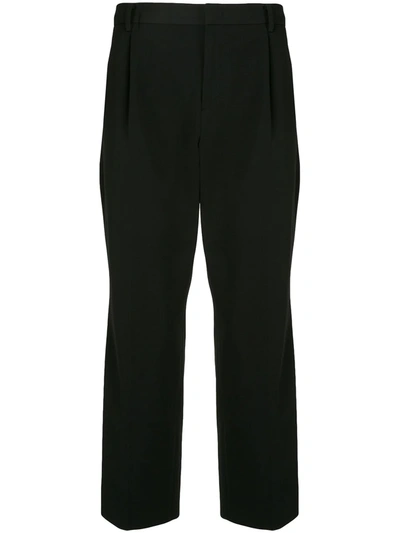 Shop Wooyoungmi Cropped Tailored Trousers In Black