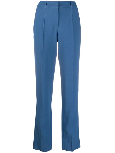 Emporio Armani High-waist Slim Trousers In Blue