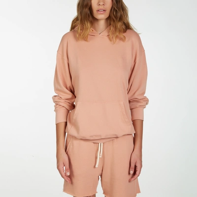 Shop Les Tien Classic Hoodie In Dusty Coral