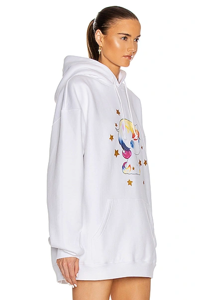 Shop Vetements Heartbreaker Unicorn Hoodie In White