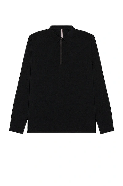 Shop Veilance Frame Ls Polo In Black