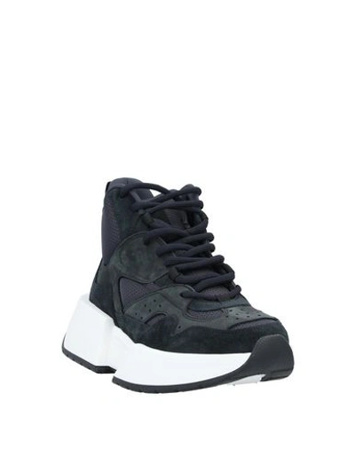 Shop Mm6 Maison Margiela Woman Sneakers Steel Grey Size 11 Soft Leather, Textile Fibers
