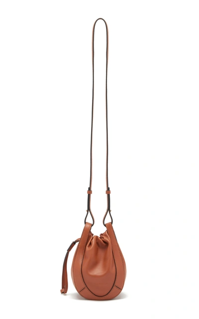 Shop Ulla Johnson Hilma Leather Bucket Crossbody Bag In Brown