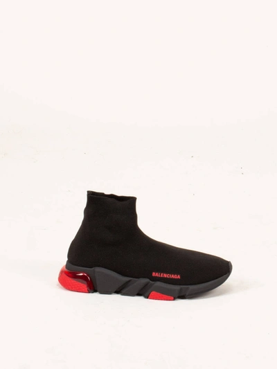 Shop Balenciaga Speed Sneaker Black Red