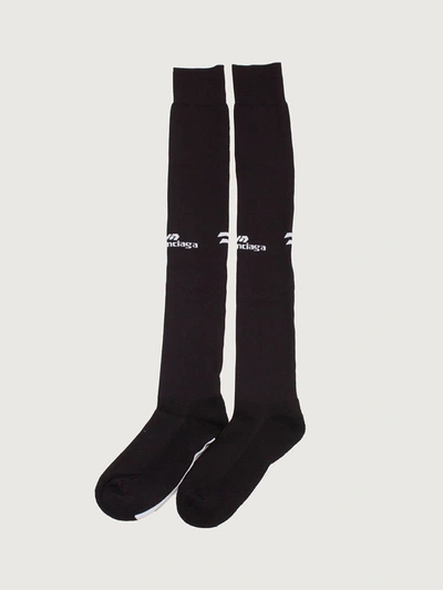 Shop Balenciaga High Soccer Socks In Black