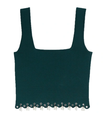Shop Sandro Beaded-tassel Knit Crop Top