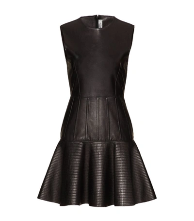 Shop Valentino Leather Mini Dress