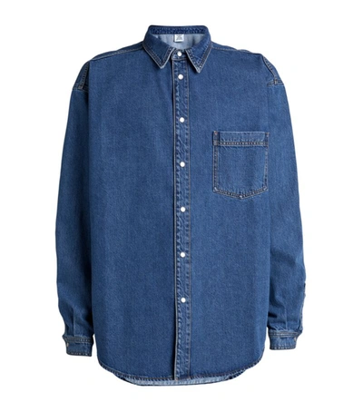 Shop Vetements Denim Logo Shirt