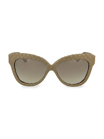Shop Linda Farrow 53mm Cat Eye Sunglasses In Light Grey