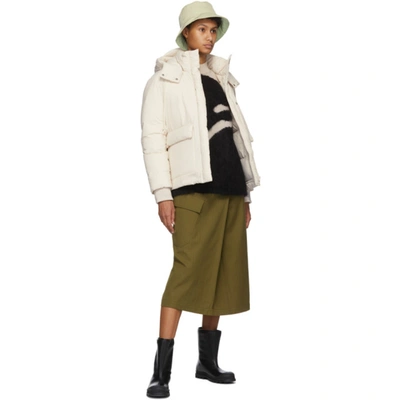 Shop Kenzo Beige Down Puffer Jacket In 03 Ecru