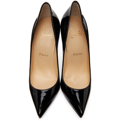 Shop Christian Louboutin Black Patent Pigalle Follies 100 Heels In Bk01 Black