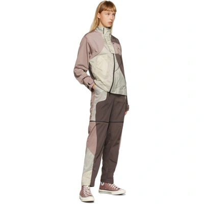 Shop A-cold-wall* Purple & Beige Converse Edition Panelled Track Pants In Shale