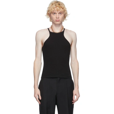 Shop Dion Lee Black Chain Necklace Tank Top