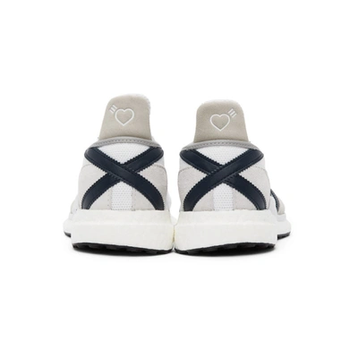 Shop Adidas X Human Made White Tokio Solar Sneakers In White / Nav
