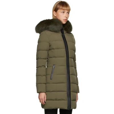 Shop Mackage Khaki Down Calla Coat In Army