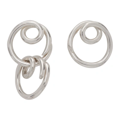 Shop Sapir Bachar Silver Sun Asymmetric Earrings