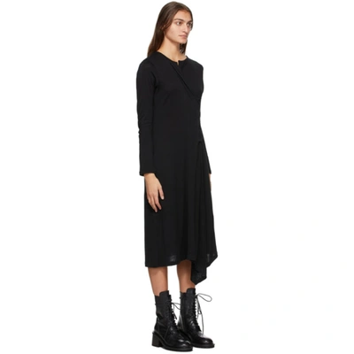 Shop Yohji Yamamoto Black Side Corset Dress