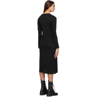 Shop Yohji Yamamoto Black Side Corset Dress