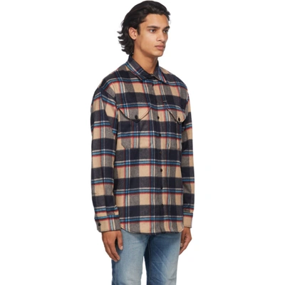 Shop Dsquared2 Beige Wool Check Shirt In 001f Beigeb