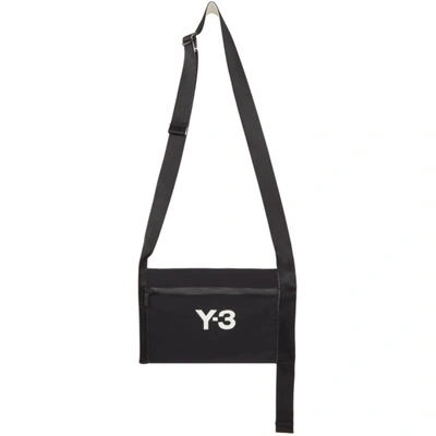 Shop Y-3 Black Ch3 Shoulder Bag In Black/cream
