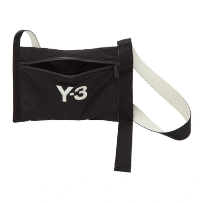Shop Y-3 Black Ch3 Shoulder Bag In Black/cream