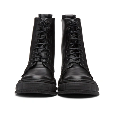 Shop Viron Black Apple Leather 1992 Boots In 90 Black