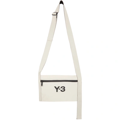 Shop Y-3 White Ch3 Sacoche Messenger Bag In Cr Wht/blk