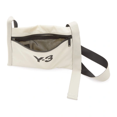 Shop Y-3 White Ch3 Sacoche Messenger Bag In Cr Wht/blk