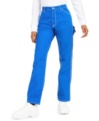 Shop Dickies Juniors' Carpenter Pants In Blue