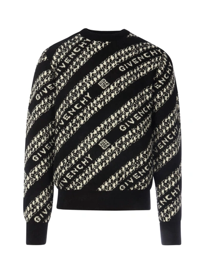 Shop Givenchy Stripes Sweater In Black White